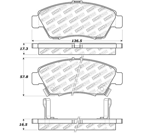 StopTech Street Select Brake Pads - Rear