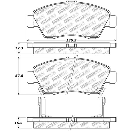 StopTech Street Select Brake Pads - Rear