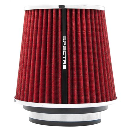 Spectre Adjustable Conical Air Filter 5-1/2in. Tall (Fits 3in. / 3-1/2in. / 4in. Tubes) - Red