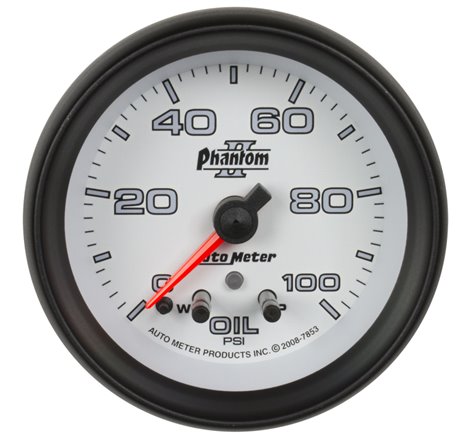 Autometer Phantom II 2-5/8in 100 PSI Stepper Motor Oil Pressure Gauge