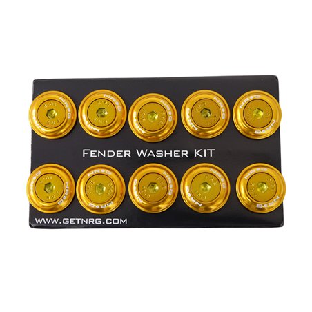 NRG Fender Washer Kit w/Color Matched M6 Bolt Rivets For Plastic (Rose Gold) - Set of 10