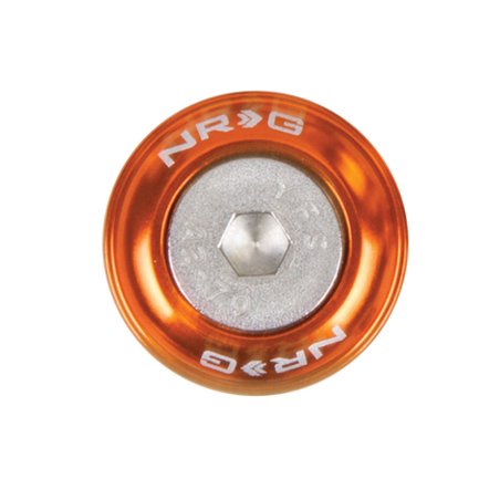 NRG Fender Washer Kit w/Rivets For Metal (Orange) - Set of 10