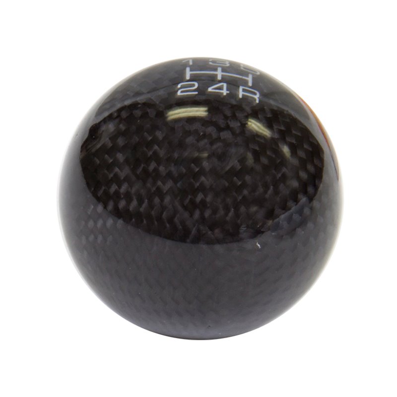 NRG Universal Ball Style Shift Knob (No Logo) - Black Carbon Fiber (5 Speed Pattern)