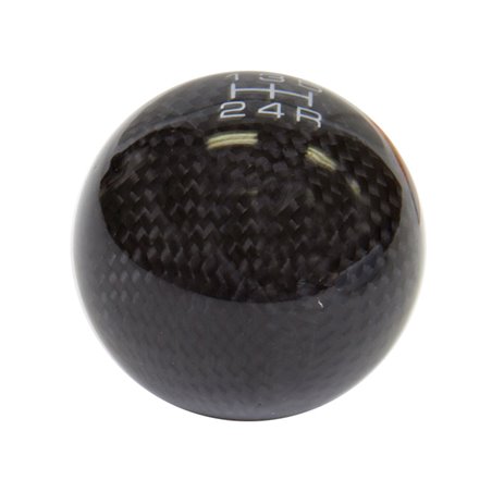 NRG Universal Ball Style Shift Knob (No Logo) - Black Carbon Fiber (5 Speed Pattern)