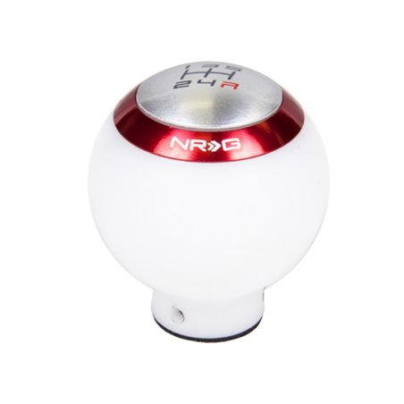 NRG Shift Knob - White (Includes 4 Interchangeable Rings)