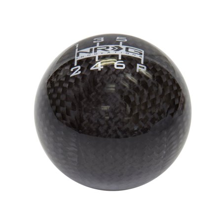 NRG Ball Style Shift Knob - Heavy Weight 480G / 1.1Lbs. - Black Carbon Fiber (6 Speed)