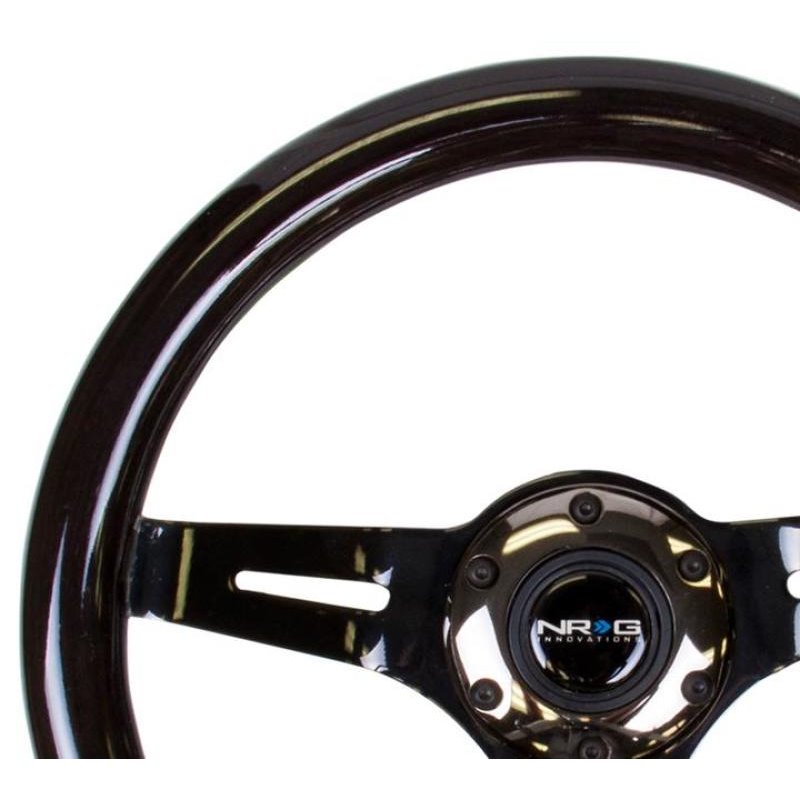 NRG Classic Wood Grain Steering Wheel (310mm) White w/Neochrome 3-Spoke Center