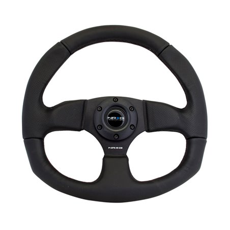 NRG Reinforced Steering Wheel (320mm Horizontal / 330mm Vertical) Leather w/Black Stitching