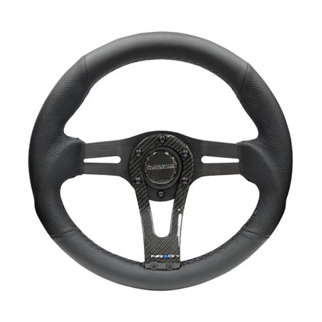 NRG Reinforced Steering Wheel (320mm) w/Carbon Center Spoke