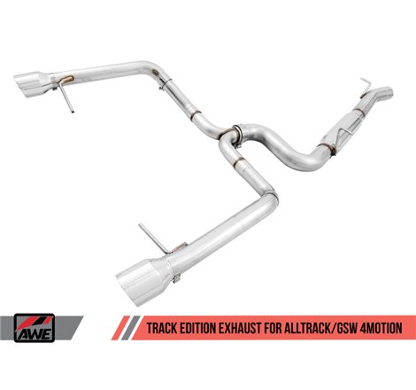 AWE Tuning VW MK7 Golf Alltrack/Sportwagen 4Motion Track Edition Exhaust - Polished Silver Tips
