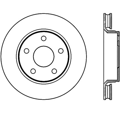 StopTech Sport Slot 07-17 Jeep Wrangler Slotted Right Front CRYO Rotor