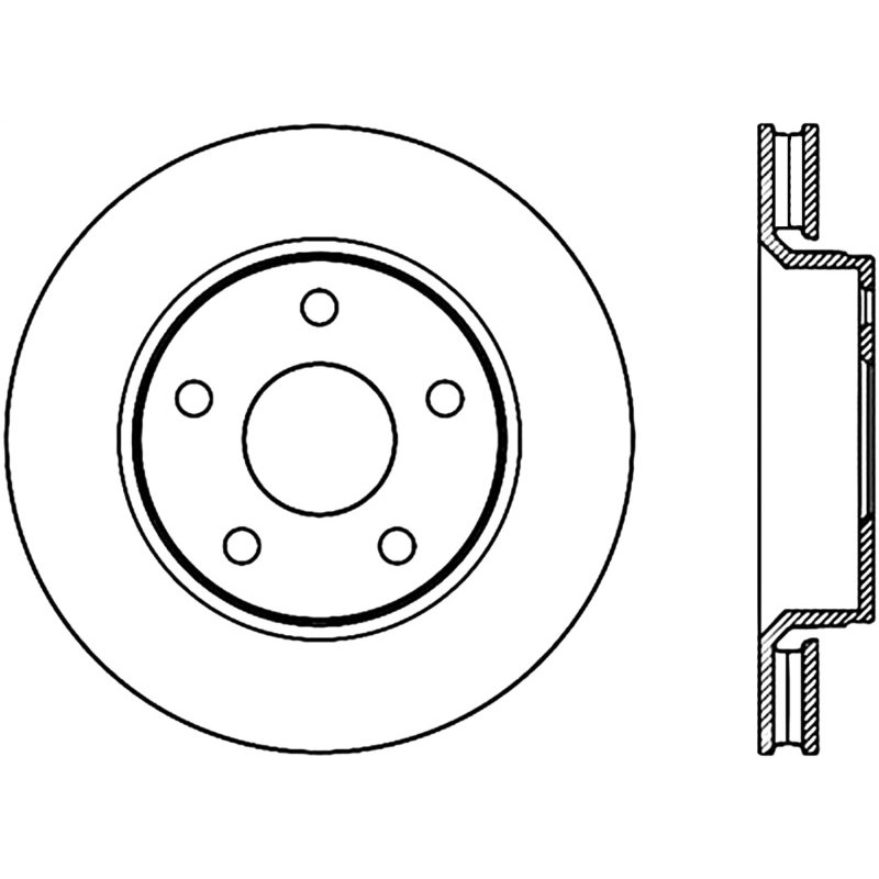 StopTech Sport Slot 07-17 Jeep Wrangler Slotted Right Front CRYO Rotor