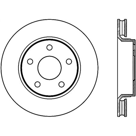 StopTech Sport Slot 07-17 Jeep Wrangler Slotted Right Front CRYO Rotor