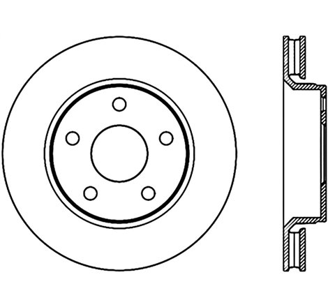 StopTech Sport Slot 07-17 Jeep Wrangler Slotted Left Front CRYO Rotor