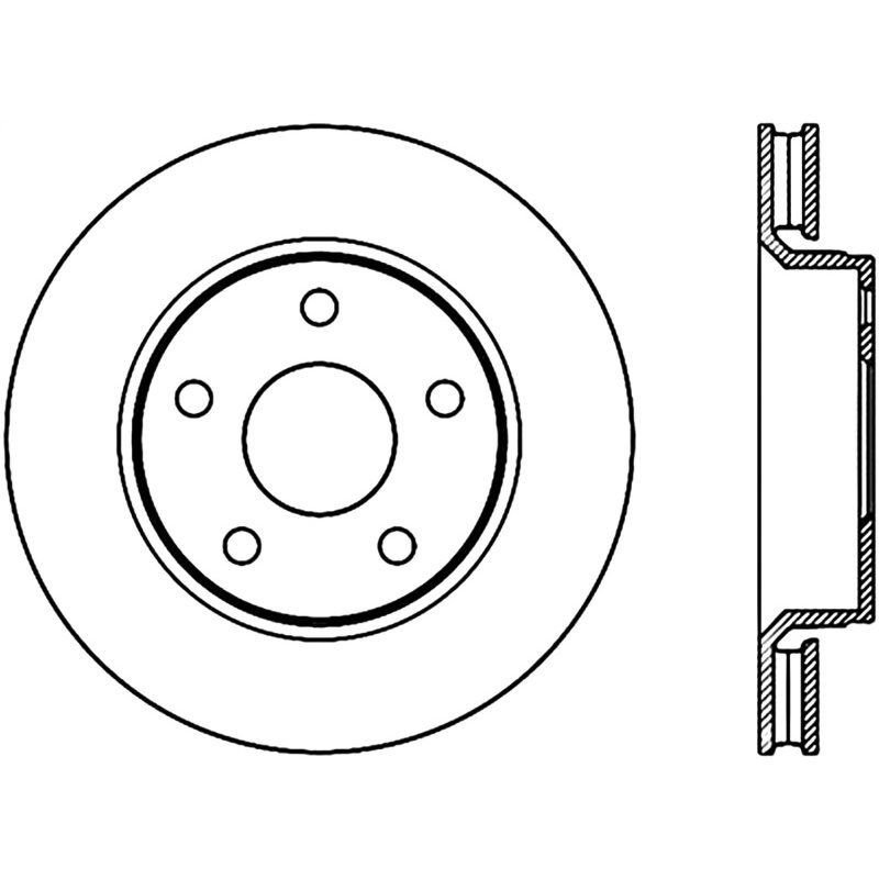 StopTech Sport Slot 07-17 Jeep Wrangler Slotted Left Front CRYO Rotor