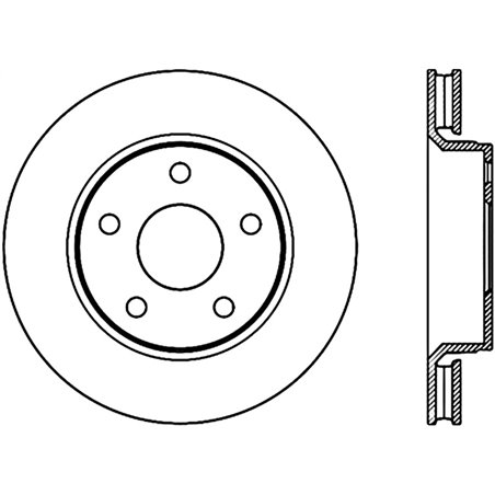 StopTech Sport Slot 07-17 Jeep Wrangler Slotted Left Front CRYO Rotor