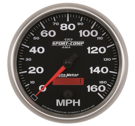 Autometer Sport-Comp II 5 inch 0-160MPH Electronic Programmable Speedometer