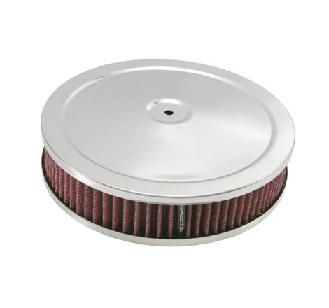 Spectre HPR Round Air Cleaner 9in. X 2in. - Chrome/Red