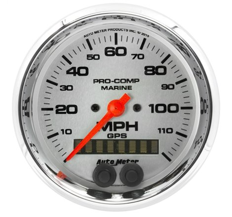 Autometer Marine Chrome Ultra-Lite 3-3/8in 120MPH GPS Speedometer Gauge