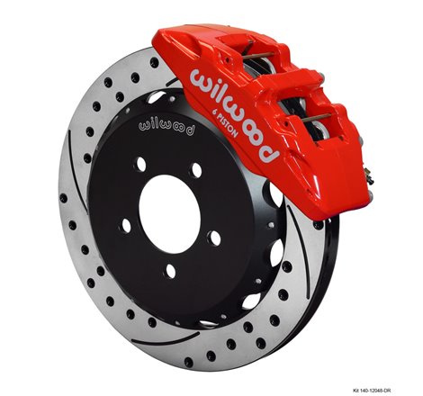 Wilwood Dynapro 6 Front Kit 12.88 x 1.00 Drilled Red