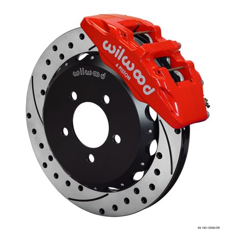 Wilwood Dynapro 6 Front Kit 12.88 x 1.00 Drilled Red