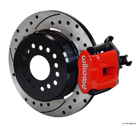 Wilwood Combination Parking Brake Rear Kit 12.19in Dia 0.81in Rotor Thickness - Red Drilled