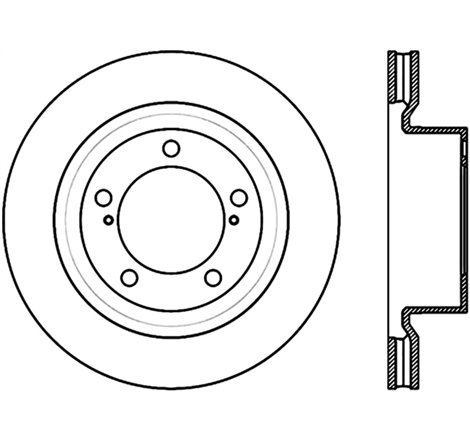 StopTech 17-18 Lexus LX SportStop Cryo Slotted & Drilled Front Right Rotor