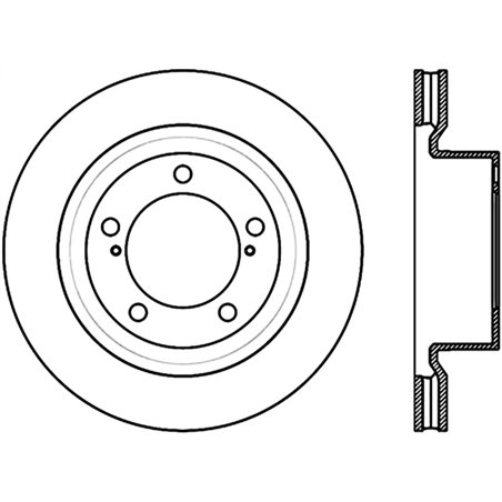 StopTech 17-18 Lexus LX SportStop Cryo Slotted & Drilled Front Right Rotor