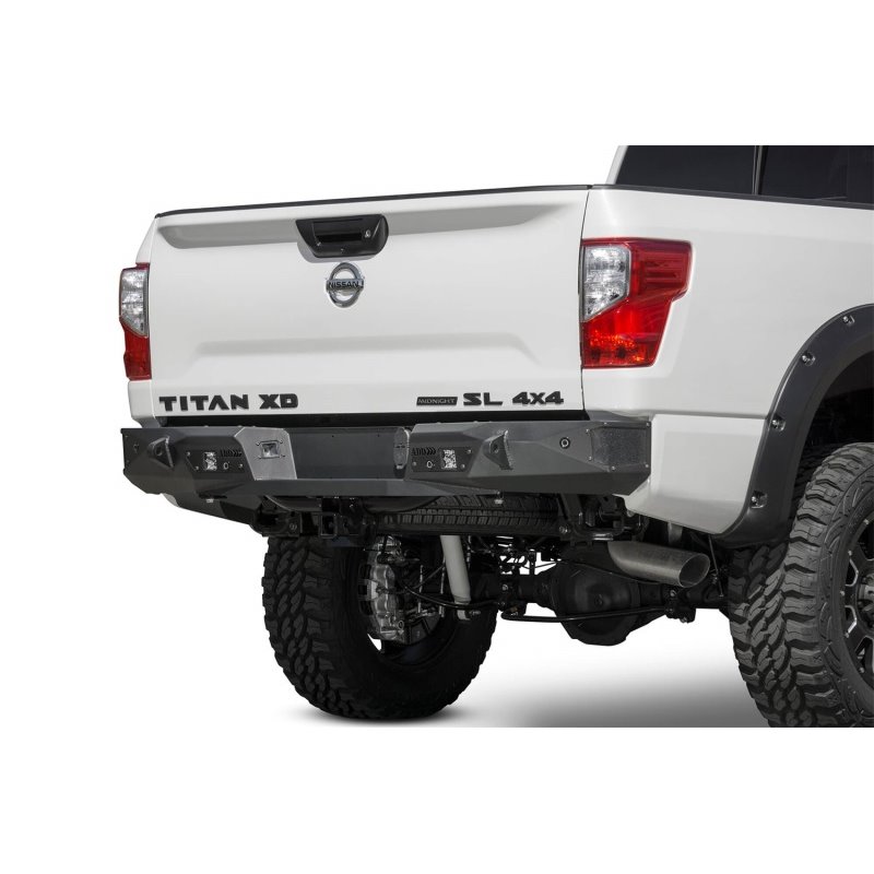 Addictive Desert Designs 16-18 Nissan Titan XD Stealth Fighter Rear Bumper w/ Backup Sensor Cutout