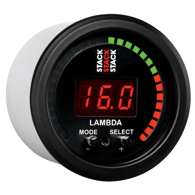 Autometer Stack Instruments 52mm Wideband Air-Fuel Ratio (LAMBDA) Gauge - Black