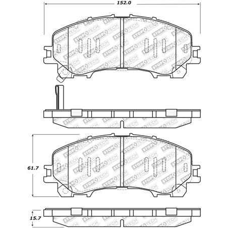 StopTech Street Select 14-17 Infiniti Q50 Front Brake Pads