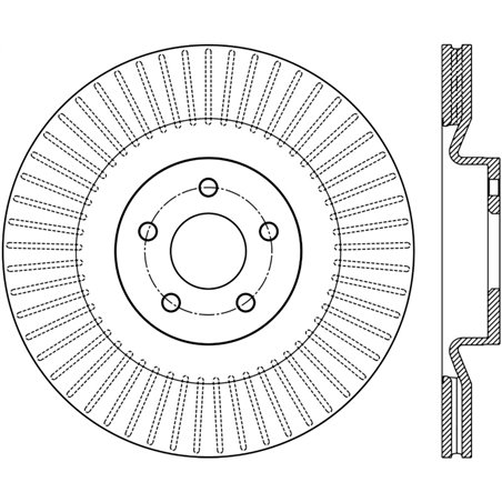 StopTech Sport Slotted 16-18 Ford Focus RS Front Left CRYO Rotor