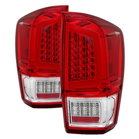 xTune 16-18 Toyota Tacoma Light Bar LED Tail Lights - Chrome (ALT-JH-TTA16-LBLED-C)