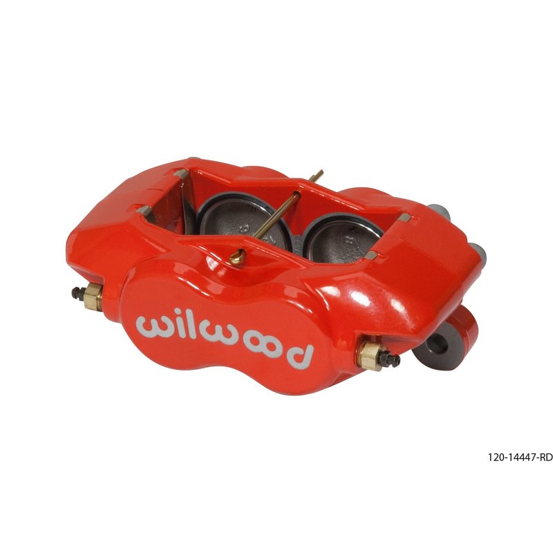 Wilwood Caliper-Forged DynaliteI w/Dust Seal-Red 1.75in Pistons .81in Disc