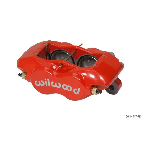 Wilwood Caliper-Forged DynaliteI w/Dust Seal-Red 1.75in Pistons .81in Disc