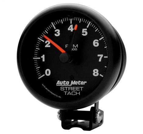 Autometer Z-Series 3-3/4in 8K RPM Pedestal w/ Red Line Tachometer Gauge