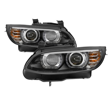 Spyder 08-10 BMW F92 3 Series Projector Headlights - LED DRL - Black (PRO-YD-BMWE9208-DRL-BK)