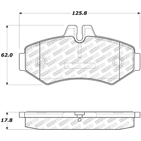 StopTech 02-11 Mercedes G500 Street Select Rear Brake Pads