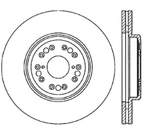 StopTech Sport Slotted (CRYO) 95-00 Lexus LS Front Left Rotor