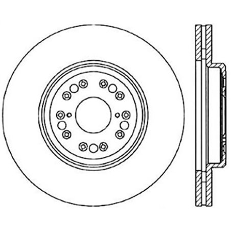 StopTech Sport Slotted (CRYO) 95-00 Lexus LS Front Left Rotor