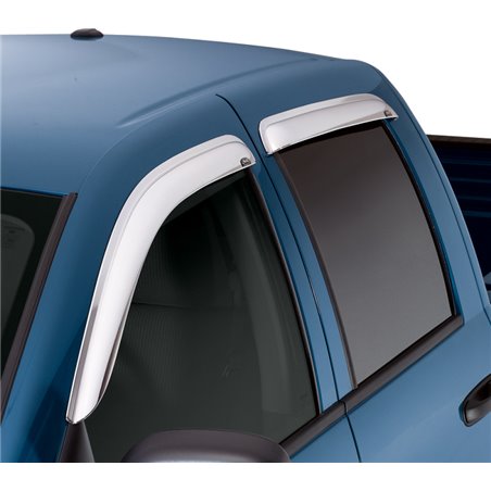 AVS 2019 RAM 1500 Crew Cab Ventvisor Outside Mount Front & Rear Window Deflectors 4pc - Chrome