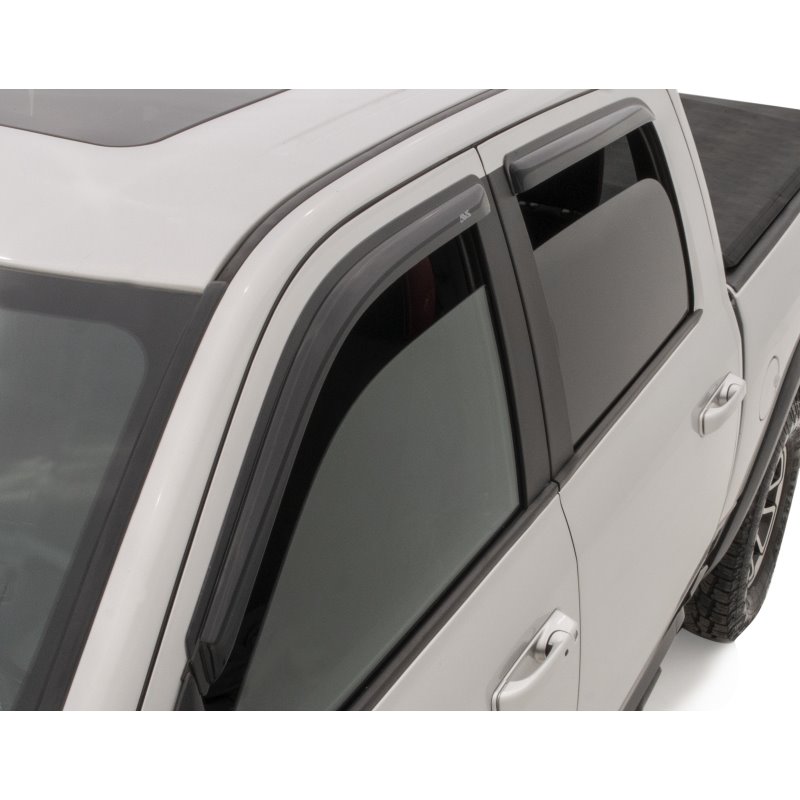 AVS 2019 RAM 1500 Crew Cab Ventvisor Outside Mount Front & Rear Window Deflectors 4pc - Smoke