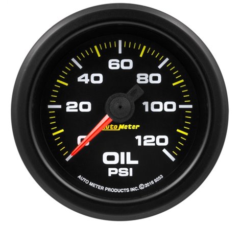 Autometer Extreme Environment 2-1/16in 120psi Stepper Motor Oil Pressure Gauge w/ Warning Light