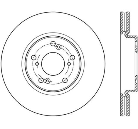 Stoptech 13-18 Honda Accord Premium Slotted CRYO-STOP Front Rotor