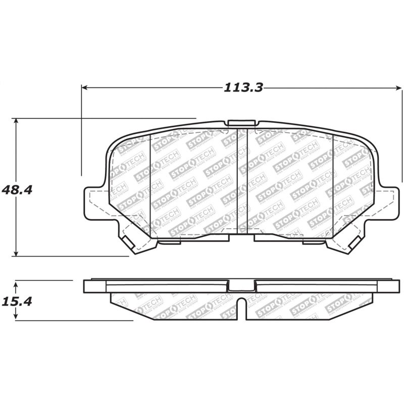 StopTech Street Select 07-13 Acura MDX Rear Brake Pads