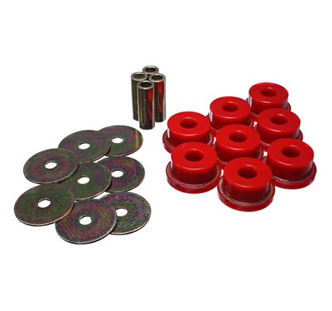 Energy Suspension 05-09 Subaru Legacy Rear Subframe Bushing Set - Red