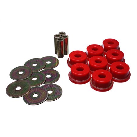 Energy Suspension 05-09 Subaru Legacy Rear Subframe Bushing Set - Red