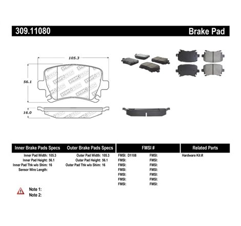 StopTech Performance 06-09 Audi A3 / 05-09 Audi A4/A6 / 08-09 Audi TT / 06-09 VW GTI / 06-09 Jetta