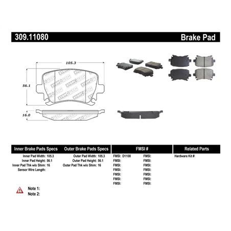 StopTech Performance 06-09 Audi A3 / 05-09 Audi A4/A6 / 08-09 Audi TT / 06-09 VW GTI / 06-09 Jetta