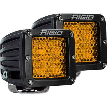 Rigid Industries D-Series - Diffused Rear Facing High/Low - Yellow - Pair